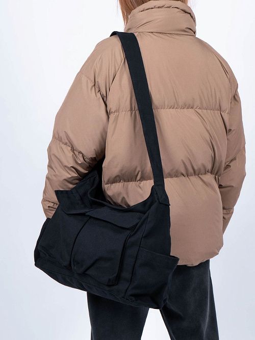 421 Сумка - почтальонка текстиль черный 365 