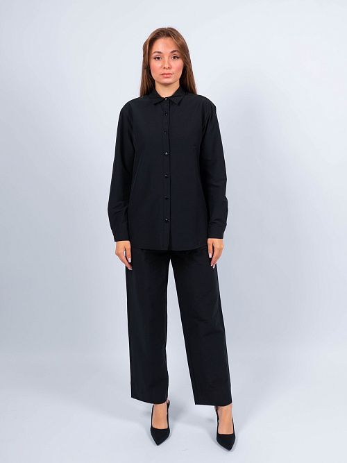 ЕТ30008 Рубашка женская черная VERY NEAT 