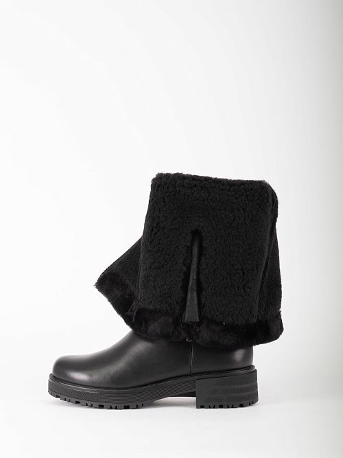 XJU-52247-10A-KW Сапоги женские натуральная кожа черный Madella 