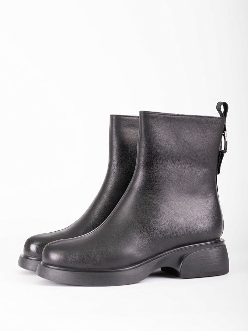 XMK-52540-1A-KW Ботинки женские натуральная кожа черный Madella 