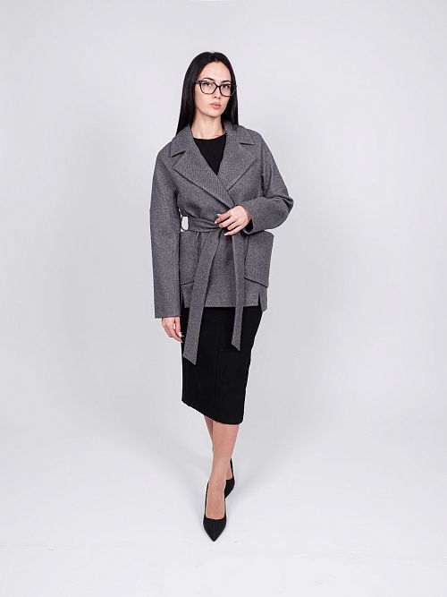 KR-292-Рубчик-12 Пальто женское антрацитовый 365 