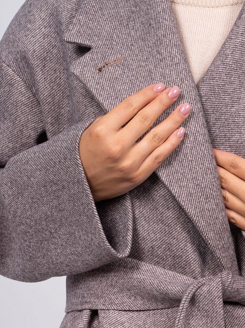 KR-171/8-Рубчик Пальто женское темно-коричневый 365 