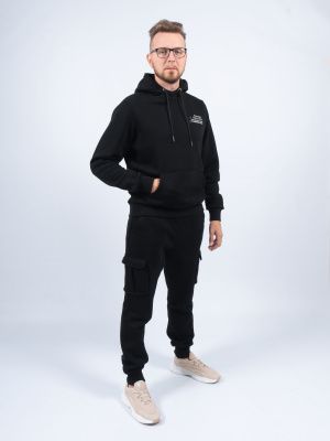 JM002 Костюм спортивный мужской черный J-MAR