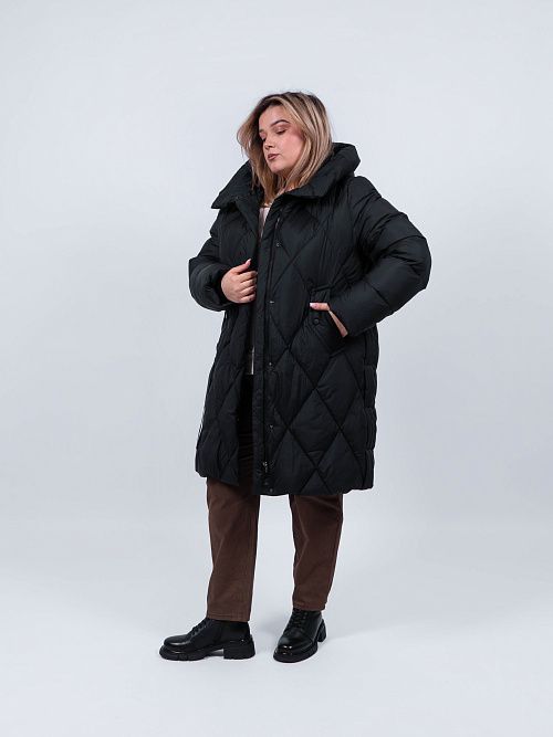 GWD4637I-G901 Пальто женское черный ICEbear 