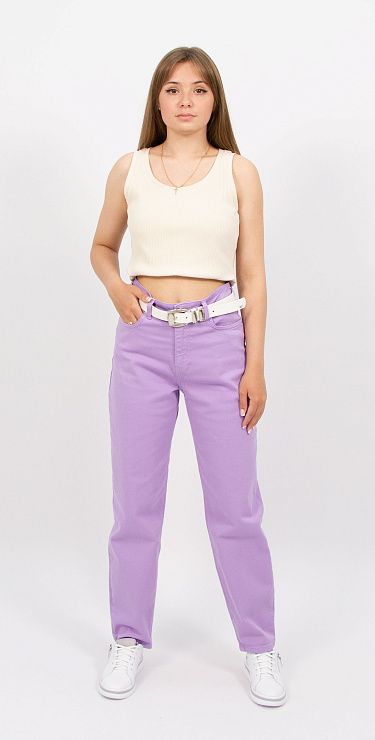 01008 Джинсы женские сиреневый EURO FASHION 