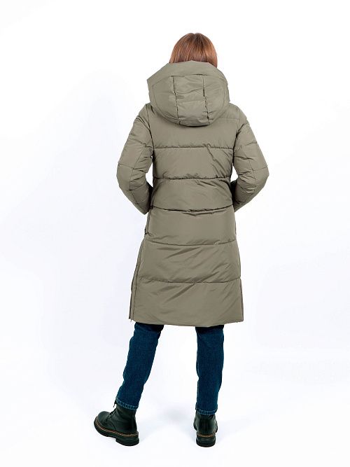 GWD4762I-G686 Пальто женское серо-зеленый ICEbear 
