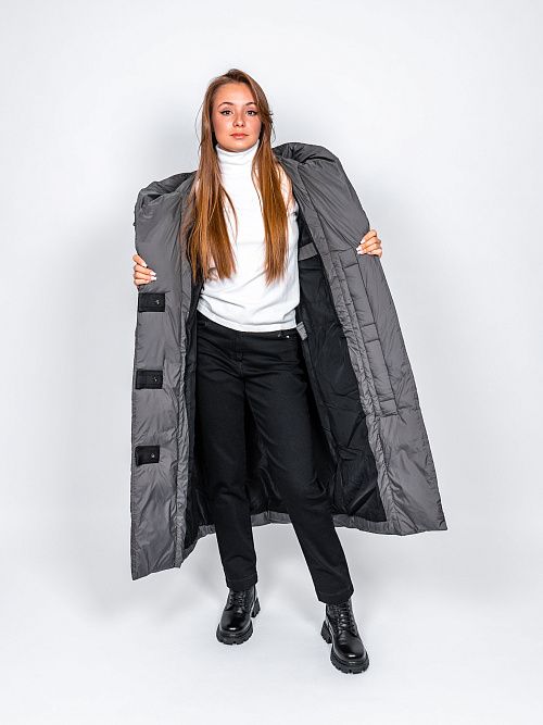 78127/14 Пальто женское серый Baimuni 