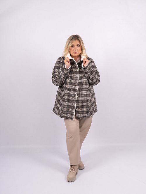 Дубленка Джеки женская коричневый ZAR STYLE 