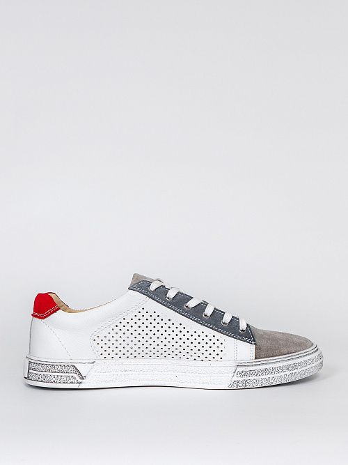 1-42292 white-gray Кеды мужские Mario Polani 
