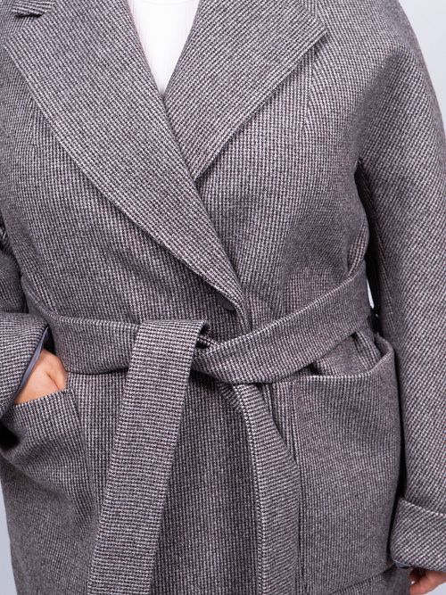 KR-293B-Мал.звезда Пальто женское серый Sempati 