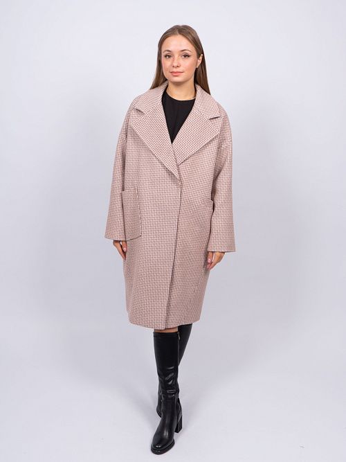 KR-291-Гус.лапка688 Пальто женское светло-бежевый Sempati 