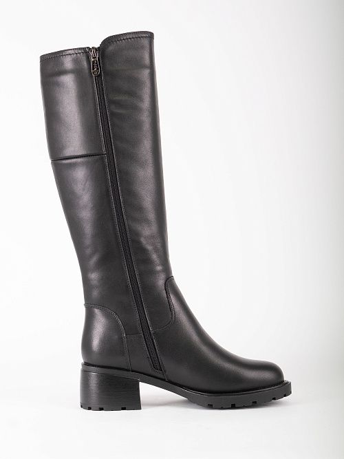 XJU-52465-1A-KI Сапоги женские натуральная кожа черный Madella 