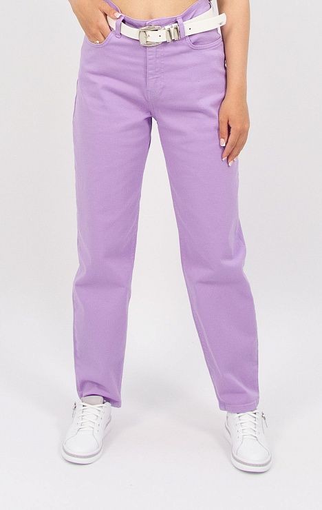 01008 Джинсы женские сиреневый EURO FASHION 