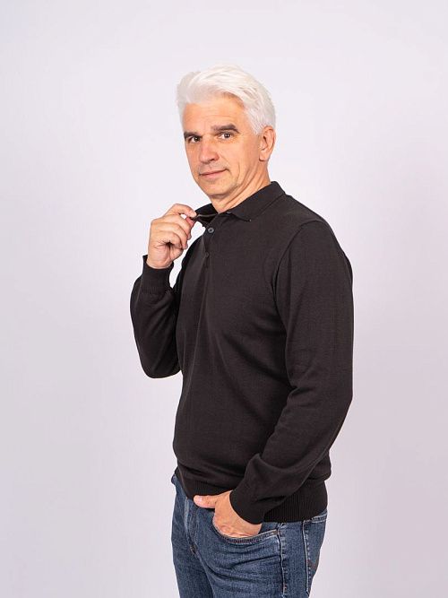 823-0605.O019.Y001.L.S0401 Поло мужское черный LUXOR 