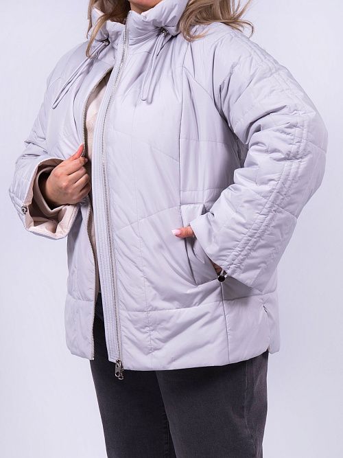 9299 Куртка женская светло-серый Baimuni 
