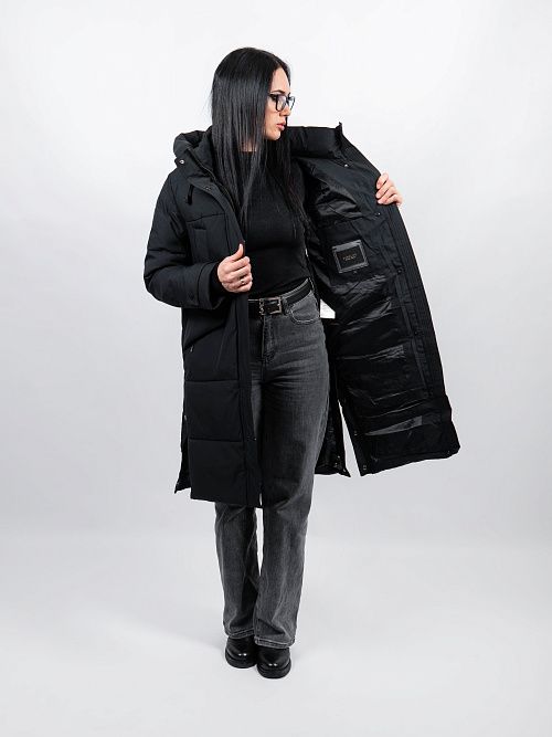 GWD4675I-G901 Пальто женское черный ICEbear 