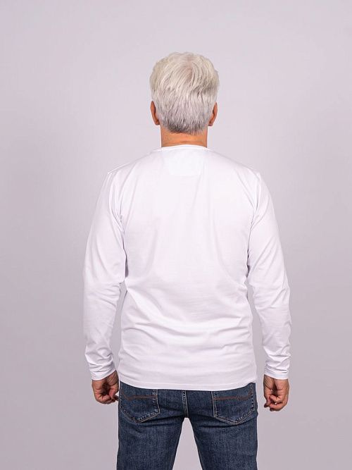 822-0254.O360.Y000.L.W0011 Лонгслив мужской белый LUXOR 