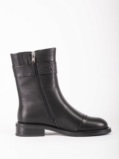 JA291-X57-P8008 Ботинки женские натуральная кожа черный 365 