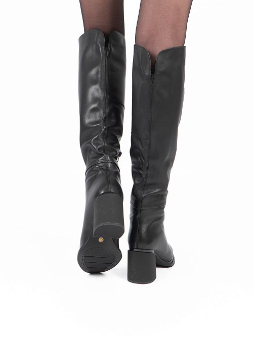 H179B-6117-1BZM Сапоги женские натуральная кожа черный 365 