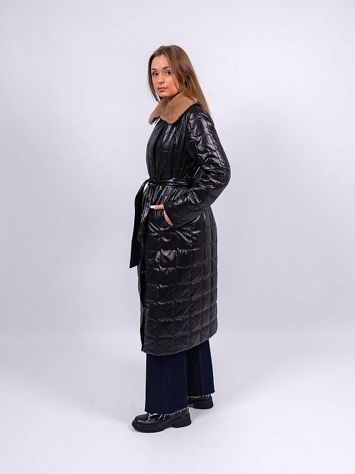 M25539-YT1 Пальто женское черный ILAMONER 