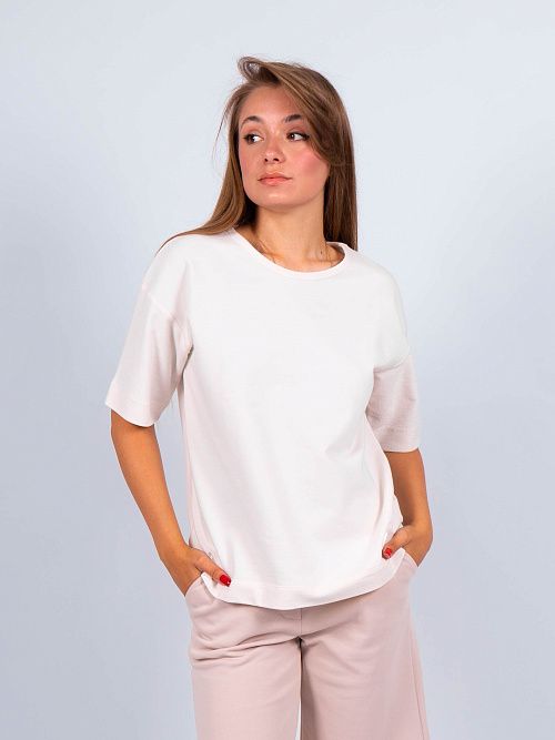 ЕВТ3203/ Футболка женская хлопок сливочный VERY NEAT 