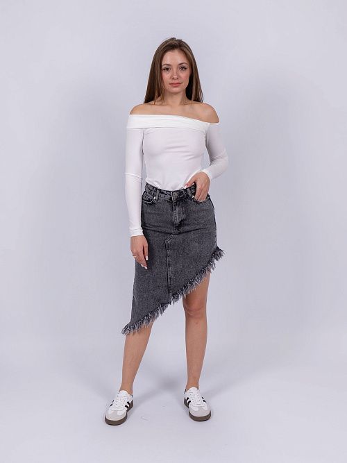 9548 Юбка женская джинсовая серый MYD 