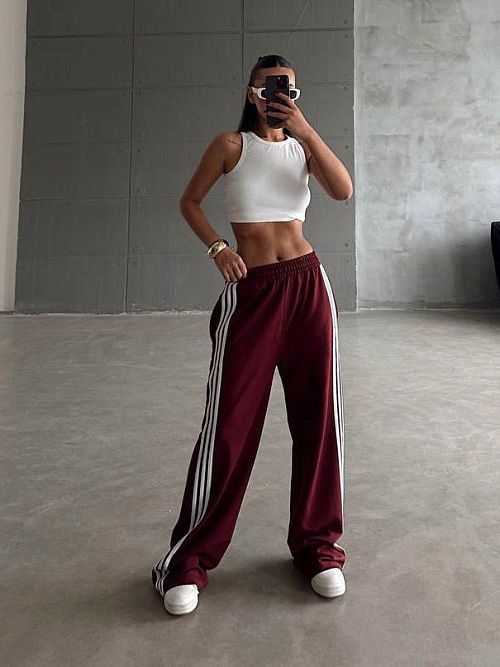 4602 Брюки спортивные женские бордовый GIRL 