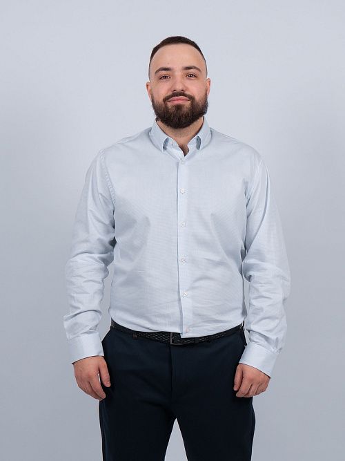 820-1256.P058.Y000.L.XB0161 Рубашка мужская голубой LUXOR 