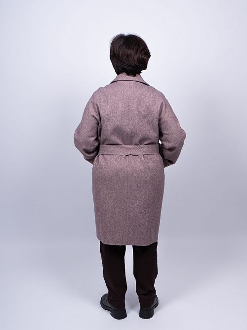 KR-293-Рубчик-8 Пальто женское темно-коричневый 365 