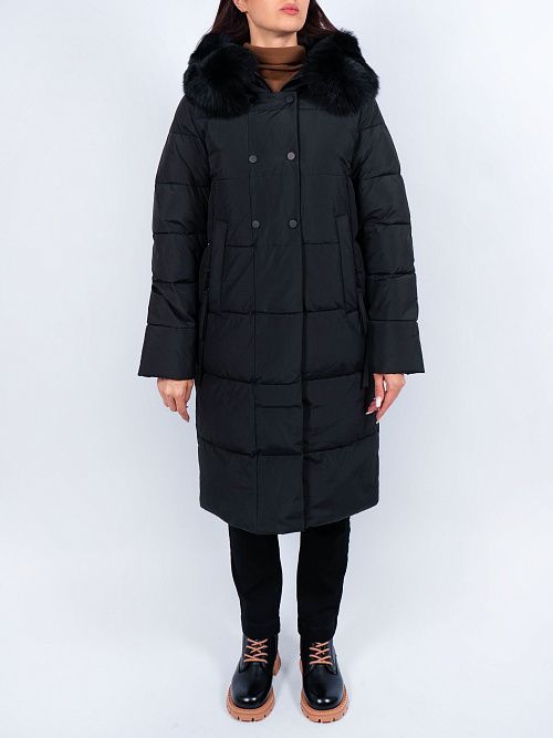 GWD3935-2I-G901 Пальто женское черный ICEbear 