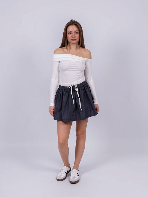 7451 Юбка-шорты женские серый GIRL 