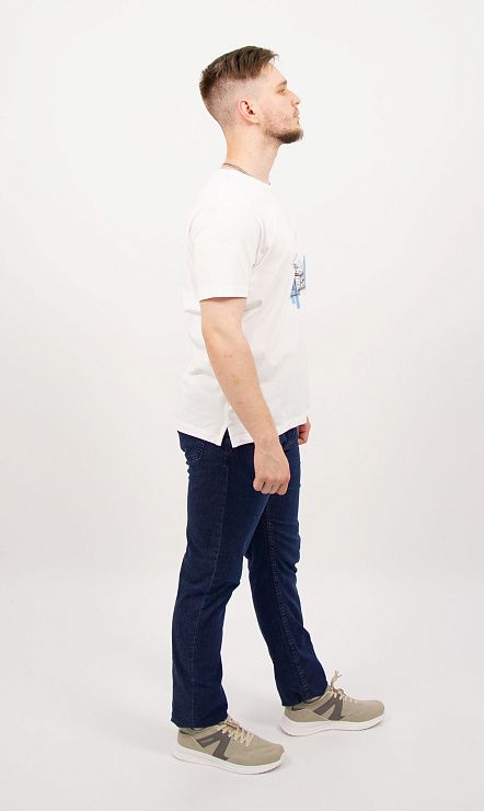 821-1224.O274.Y000.L.W0011 Футболка мужская белый LUXOR 