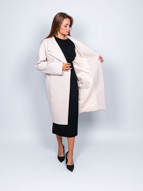 KR-171-МЗ-св.беж Пальто женское светло-бежевый 365 