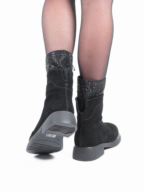 JA308-M486-K001M Ботинки женские натуральная кожа черный 365 