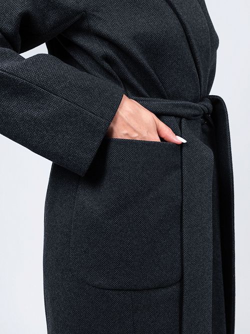 KR-293-МИЛЛ-6 Пальто женское темно-серый 365 