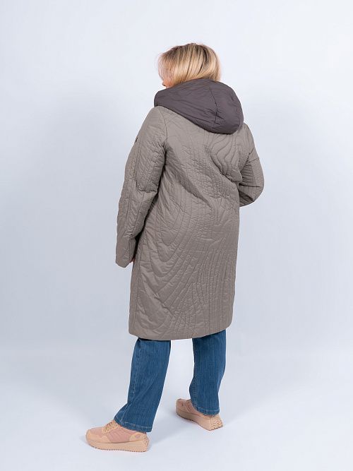 9293 Пальто утепленное женская зеленый ILAMONER 