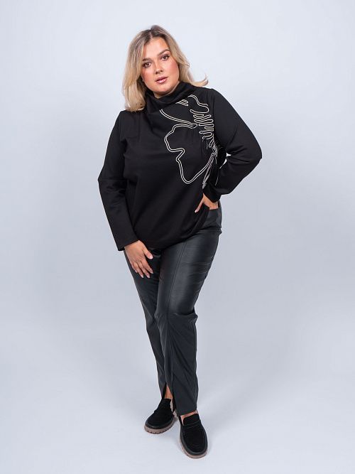 249222 Кофта женская черный MIRA MIA 