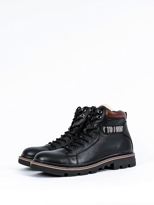 1-1330 Ботинки мужские черный Mario Polani 