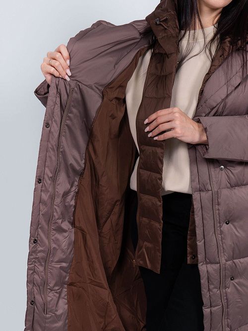 9719/2 Пальто женское коричневый Baimuni 