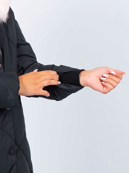 GWD3925I-G901 Пальто женское черный ICEbear 