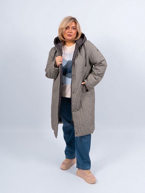 9293 Пальто утепленное женская зеленый ILAMONER 