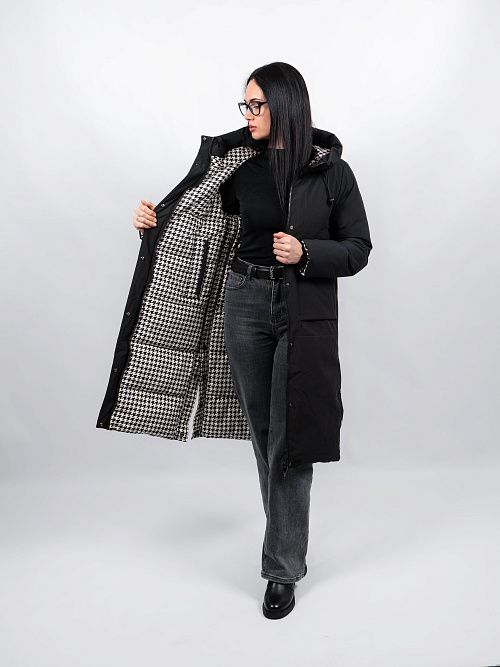GWD4682I-G901 Пальто женское черный ICEbear 