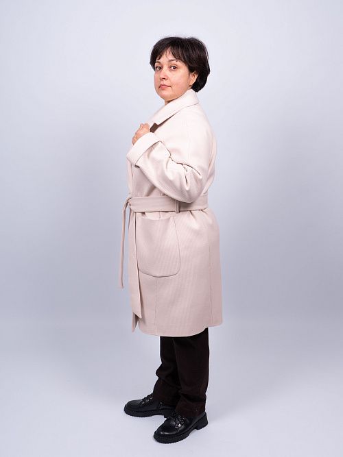 KR-293B-Мал.звезда Пальто женское светло-бежевый Sempati 