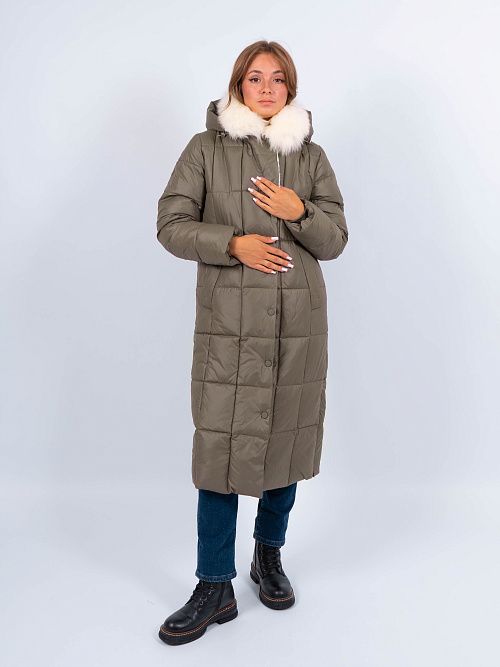 GWD3906I-G873 Пальто женское зеленый ICEbear 