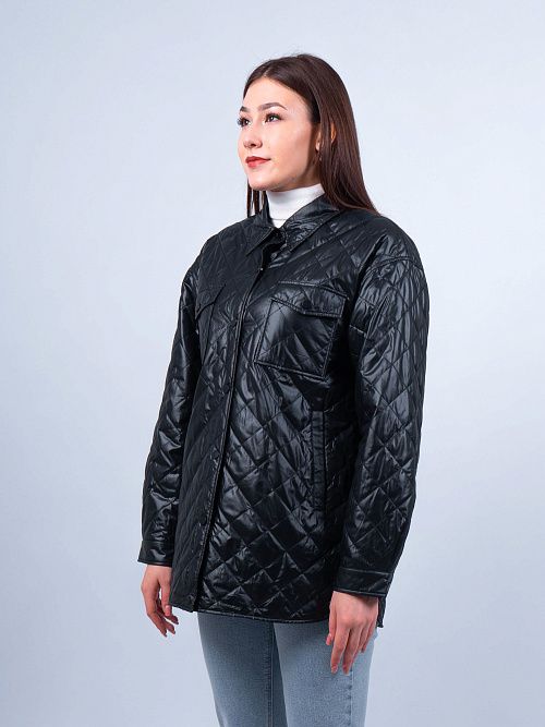 GWC4715I-G901 Куртка удлиненная женская черный ICEbear 