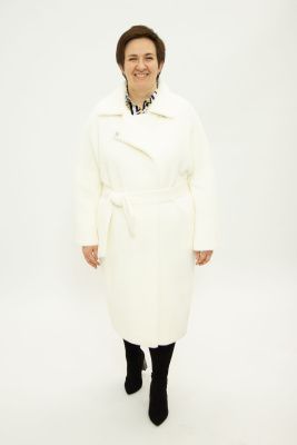 DM-НАПОЛИ Пальто женское белый Dolche Moda