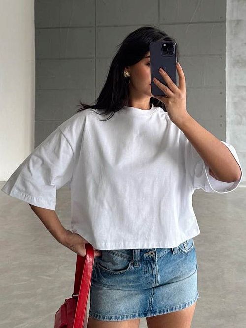 4608 Футболка женская белый GIRL 