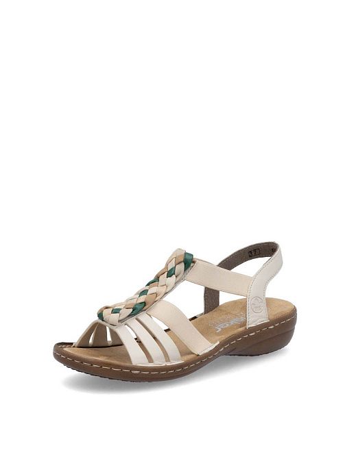 60809/60 Сандалии женские бежевый Rieker 