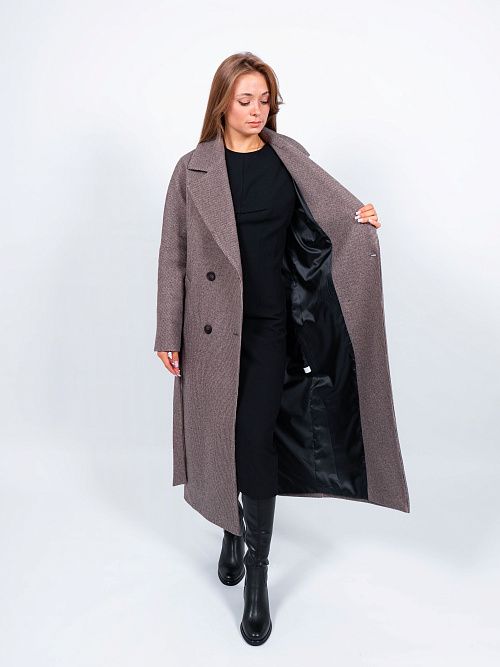 KR-301-МЗ-т.кор Пальто женское темно-коричневый 365 