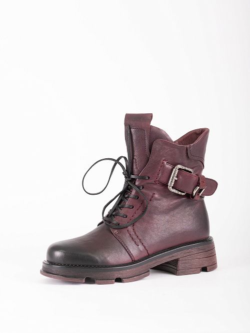 JA059-S359-P1318 Ботинки женские натуральная кожа бордовый 365 